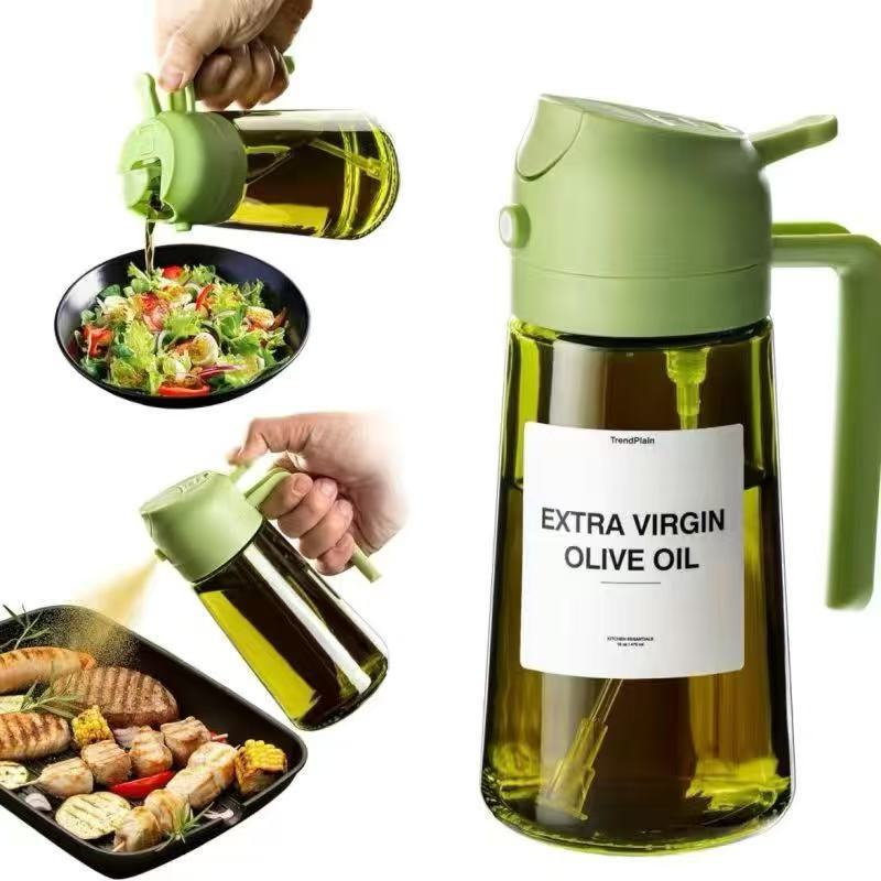 Glass Olive Oil Dispenser Bottle with Auto Flip Cap